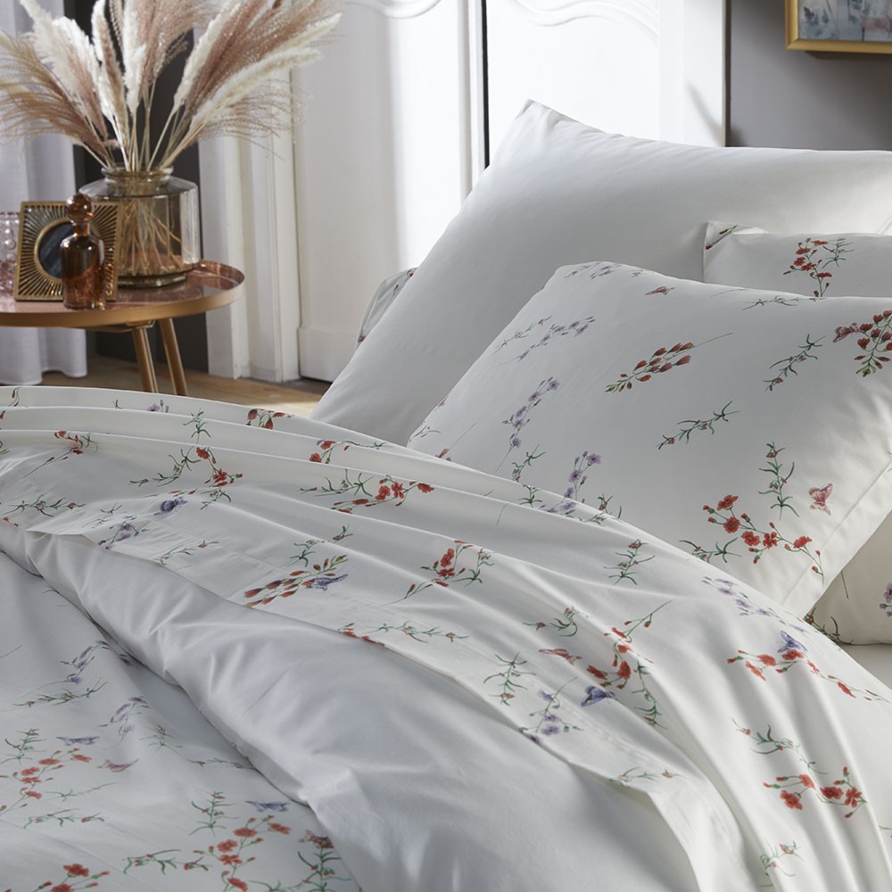 drap plat en percale de coton